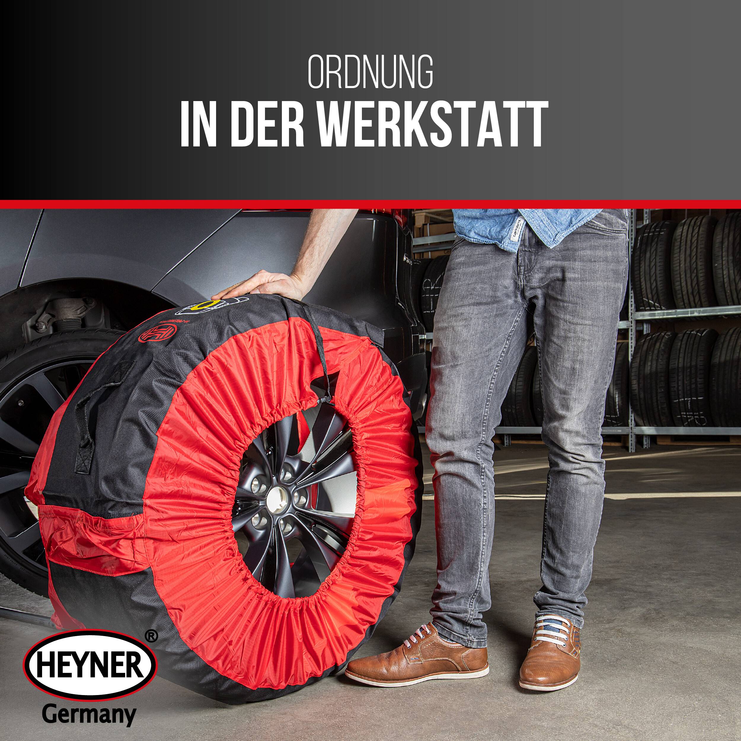 HEYNER® Reifentasche SUV Ersatzrad I WheelStar PRO, Reifenschoner XL für 16–22 Zoll, bis 345 mm Breite, Tragegriff,