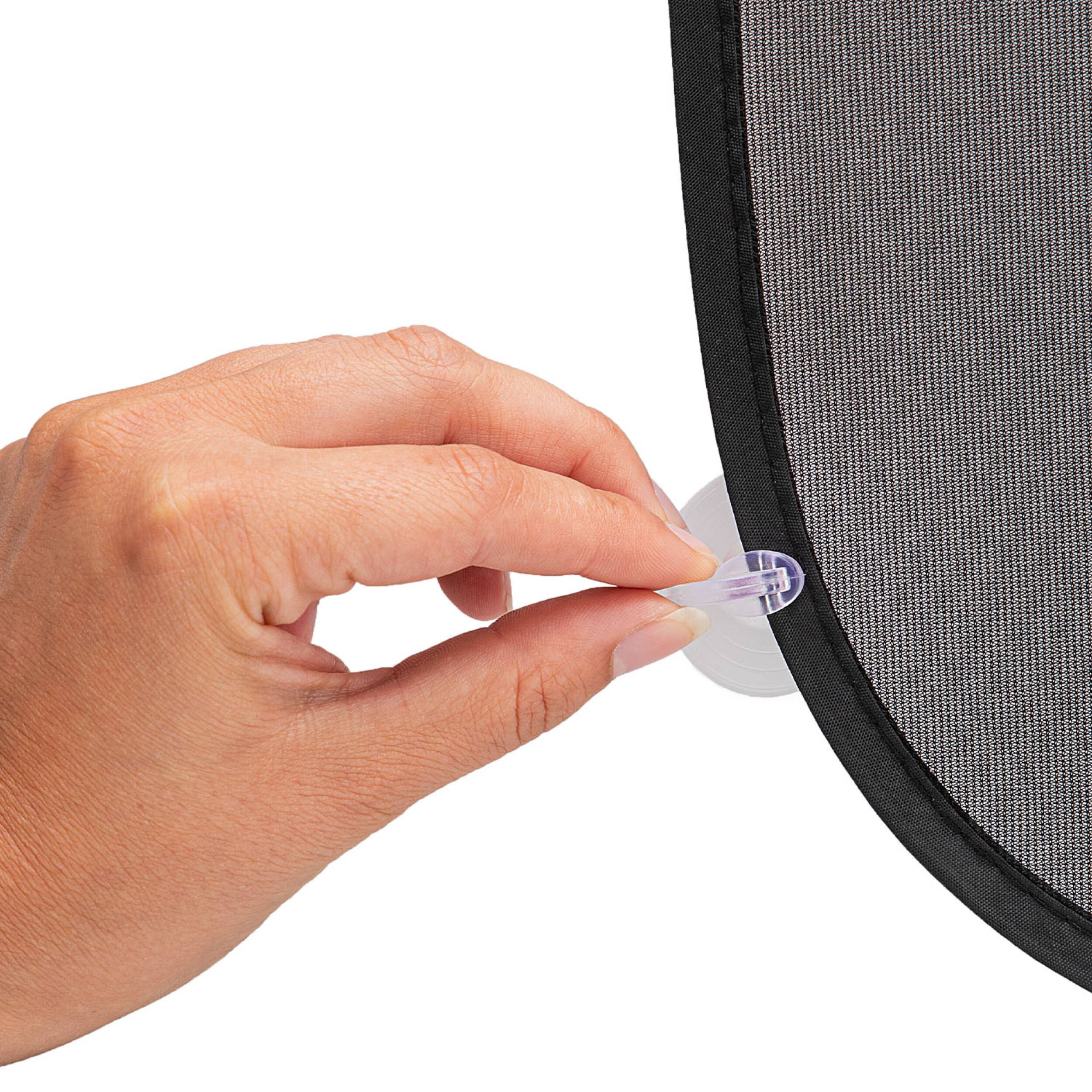 HEYNER® Auto-Sonnenschutz 55x35cm 2er Set mit Saugnäpfen für Autofenster UV Schutz Scheibe Auto Pkw Lkw Babys Kinder