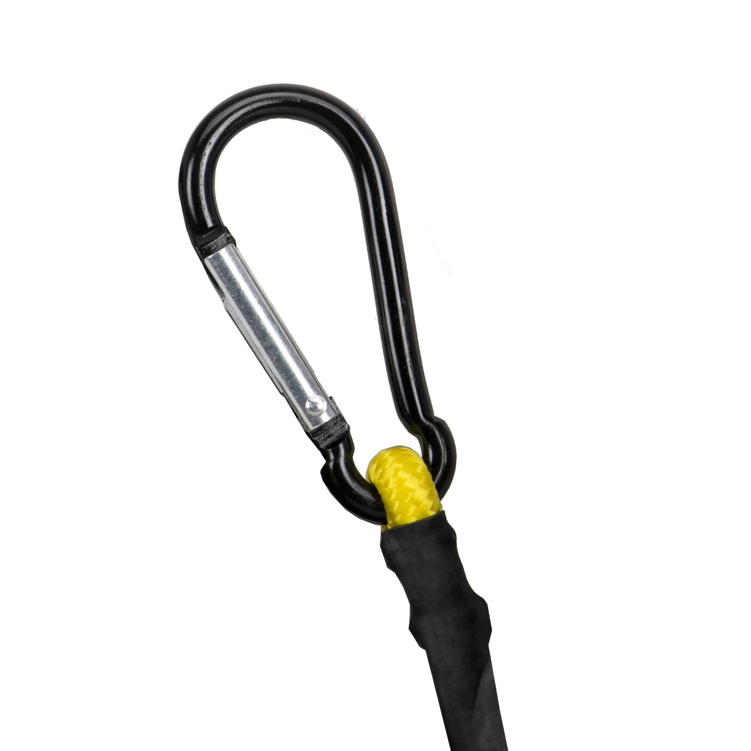 alca® Gepäckspanner 2er-Set mit Karabiner 40cm, gelb verstellbare, dehnbare Expander mit