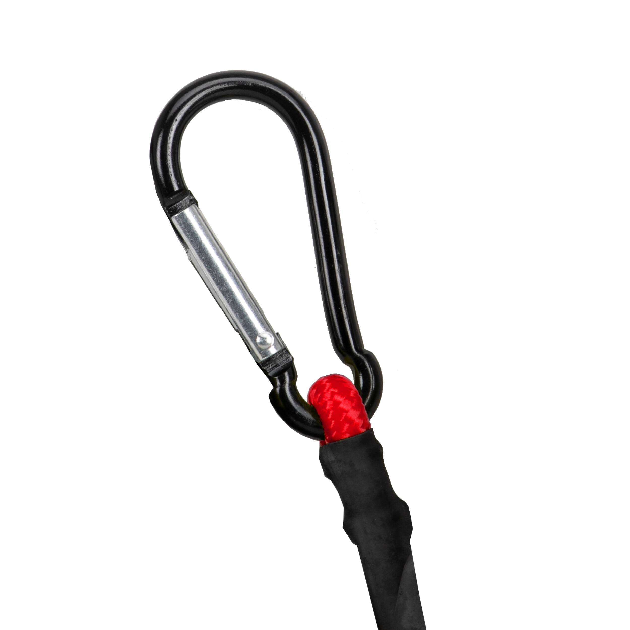 alca® Gepäckspanner 2er-Set mit Karabiner 60cm, rot verstellbare, dehnbare Expander mit