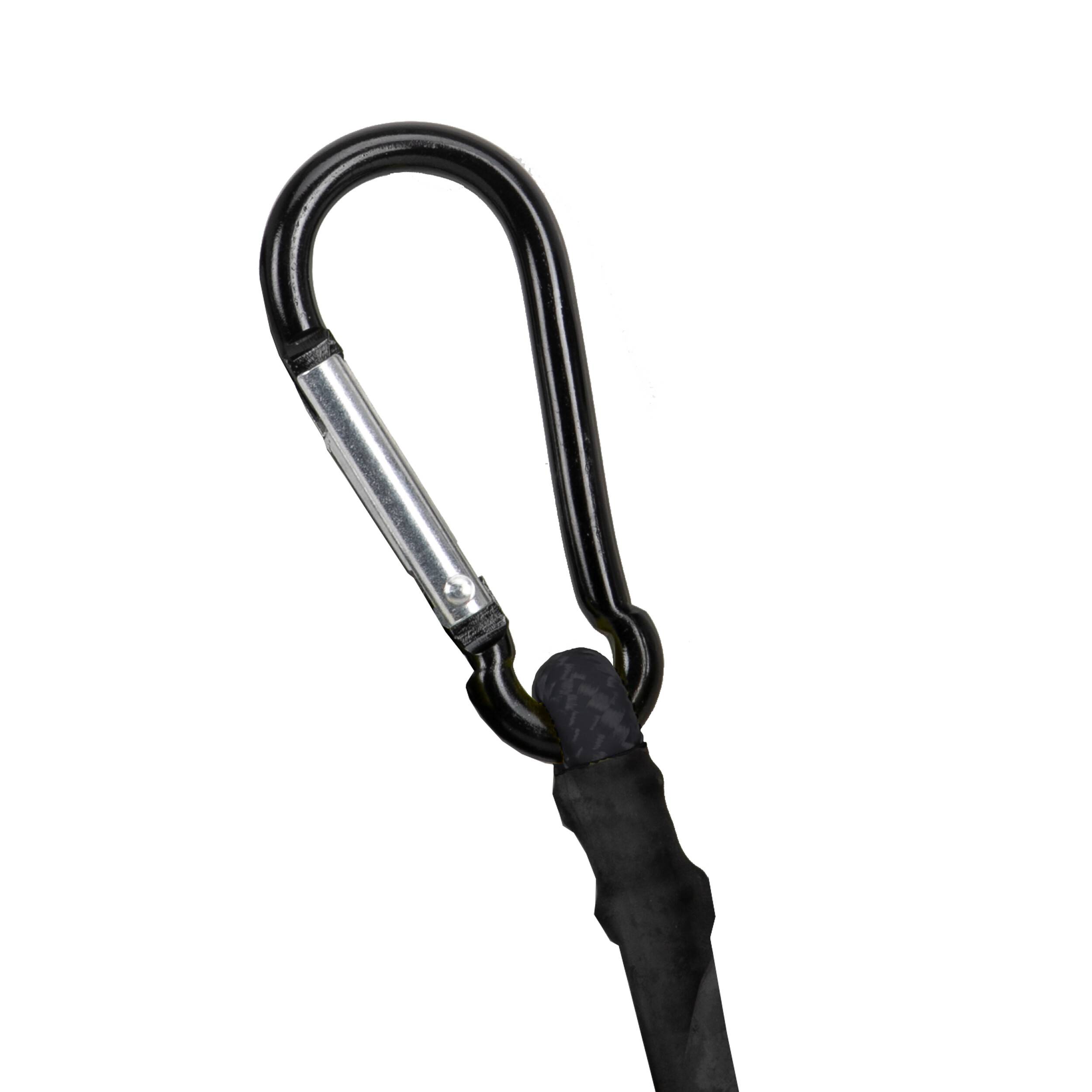 alca® Gepäckspanner 2er-Set mit Karabiner 100cm, schwarz verstellbare, dehnbare Expander mit