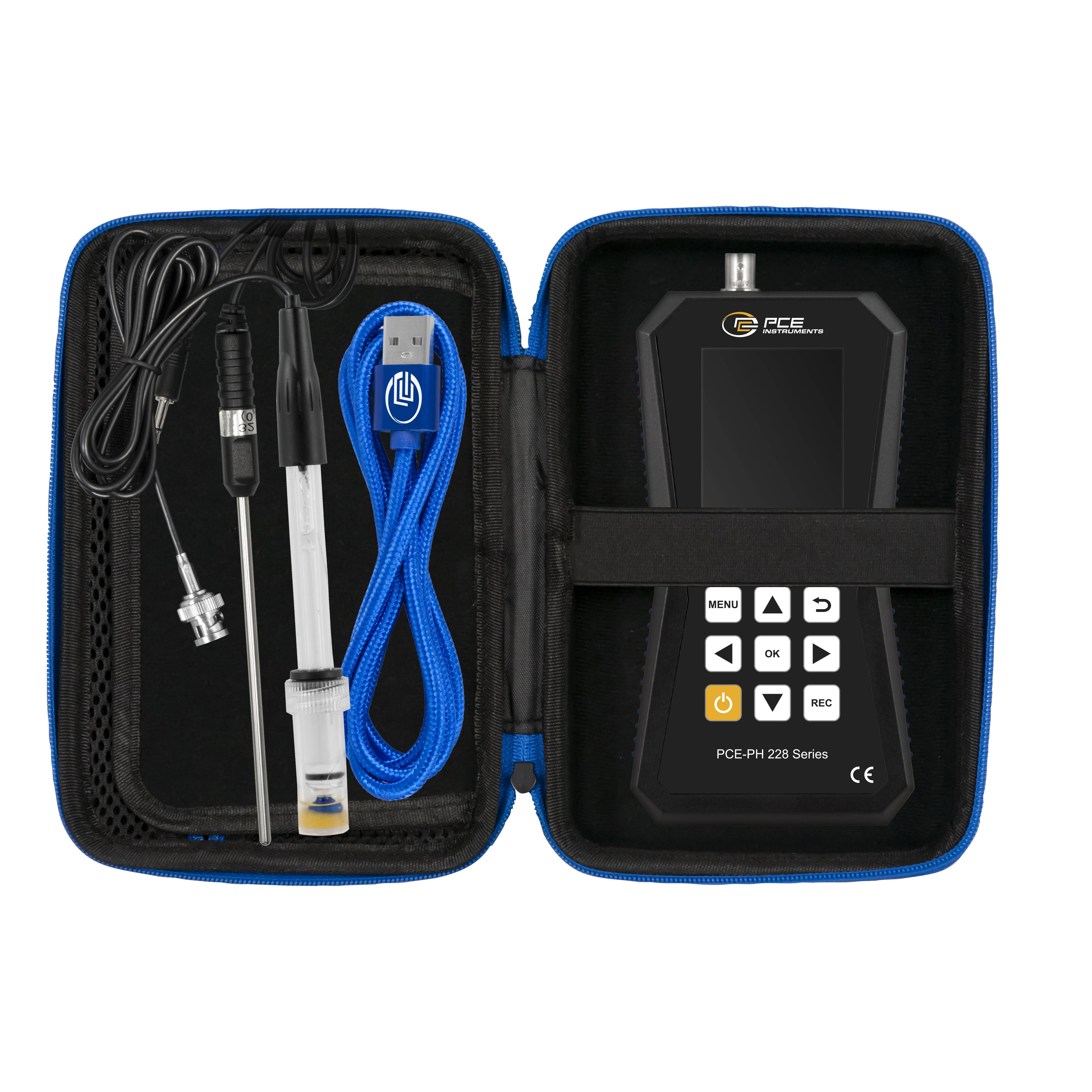 PCE Instruments Hochpräzises pH-Messgerät PCE-PH 228HTE bis 20 pH| Genauigkeit ±0,002 pH + 2 Digit |GLP Datenverwaltung