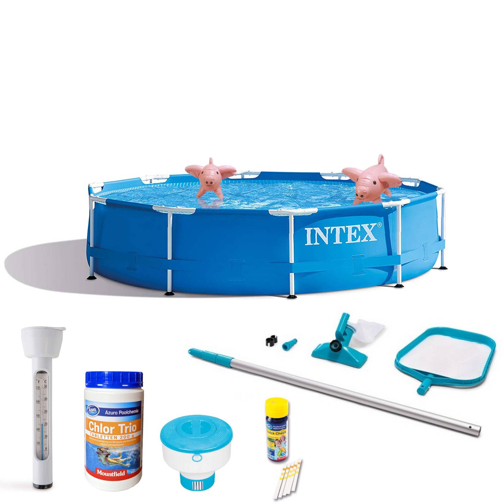 INTEX 28200NP - Metal-Frame Pool (305x76cm) + umfangreiches Zubehör