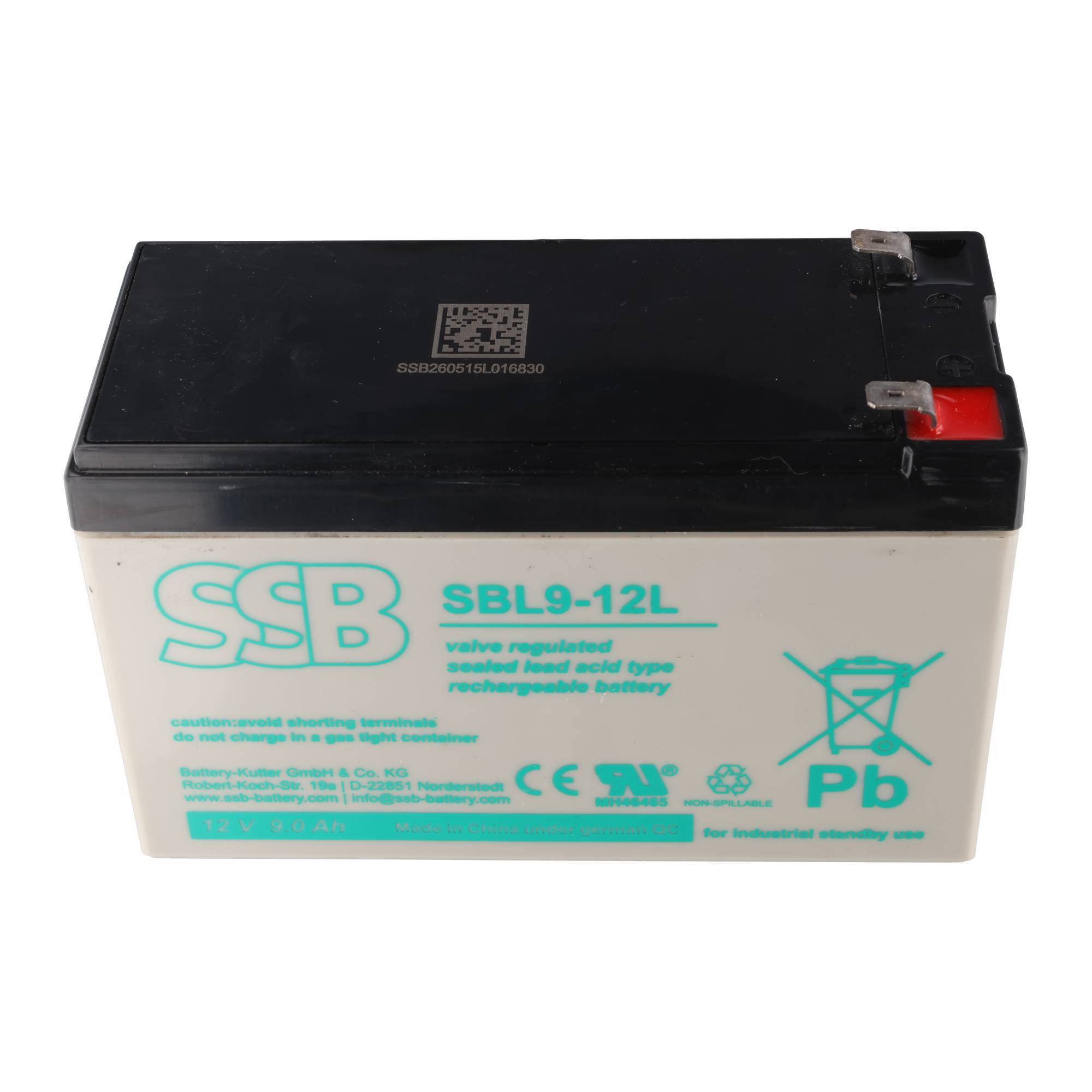 SSB SBL9-12L 12V 9Ah Bleiakku AGM Blei Gel Akku
