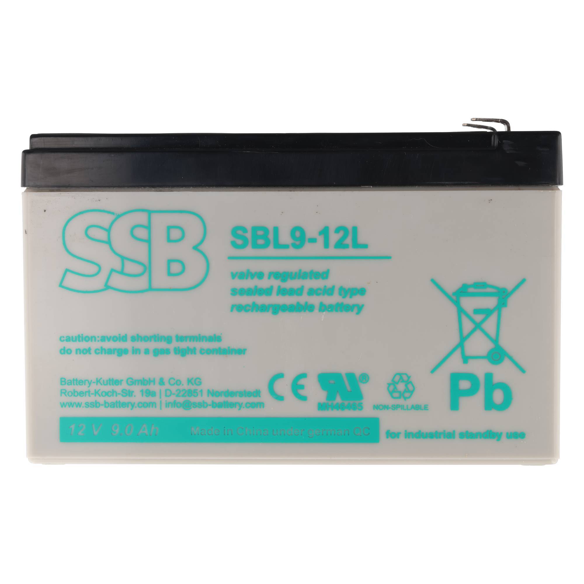 SSB SBL9-12L 12V 9Ah Bleiakku AGM Blei Gel Akku