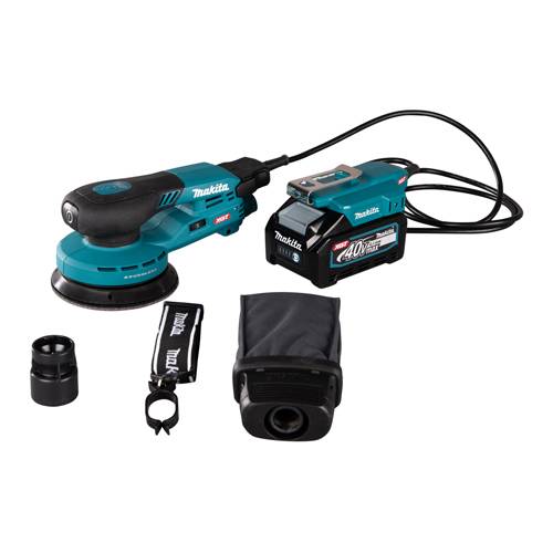 MAKITA BO003CGZ - Akku-Exzenterschleifer (40 V | XGT | Schalldruckpegel 77 dB A | Schwingkreis 3,00mm | inkl. Adapter)
