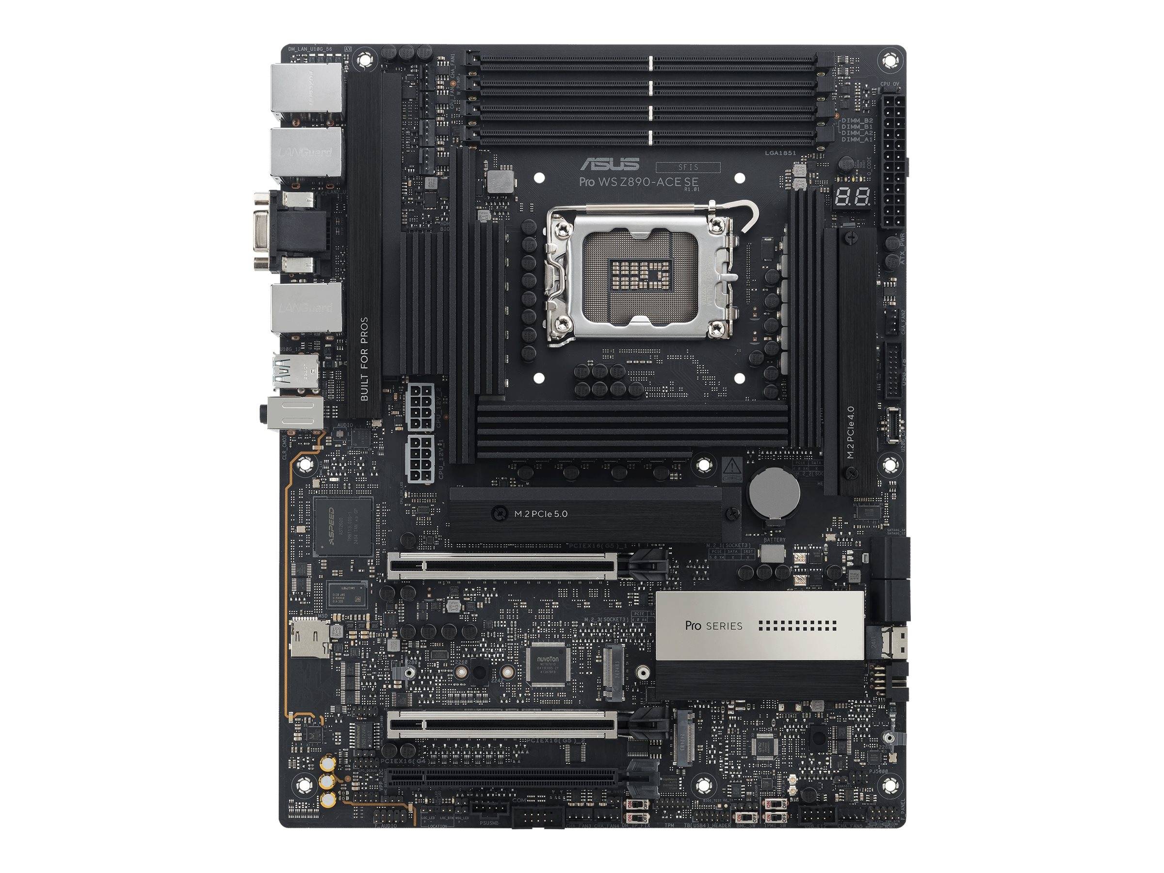ASUS PRO WS Z890-ACE SE - Motherboard - ATX - LGA1851-Sockel - Z890 Chipsatz - USB-C 3.2 Gen 2x2, USB 3.2 Gen 2, USB4, USB 3.2 Gen 1 - 10 Gigabit