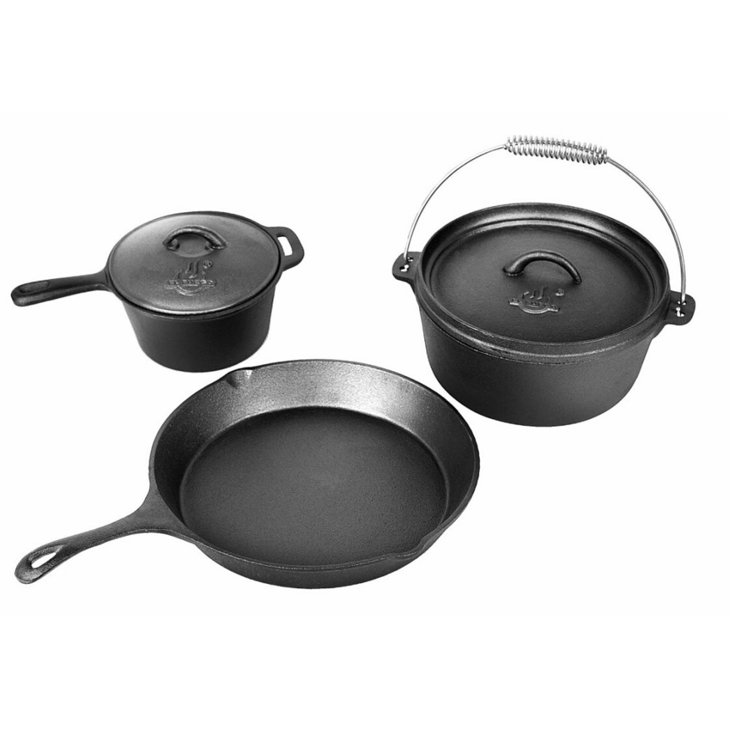 El Fuego Dutch Oven 7 tlg. Set Ay 466 Pfanne Schmortopf