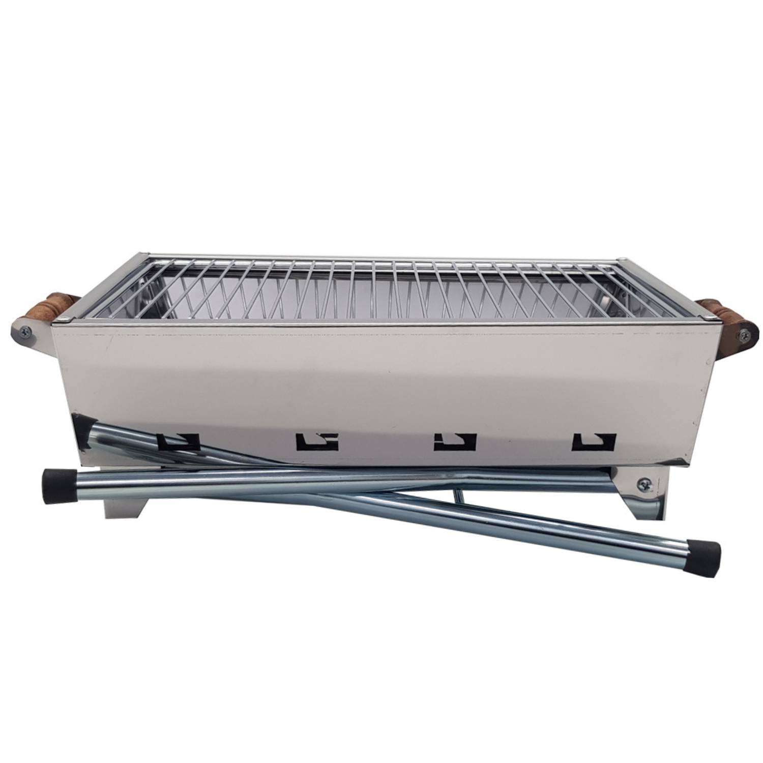 Mangal Grill Riga Edelstahl Campinggrill mit Klappbeinen Anglergrill Festivalgrill