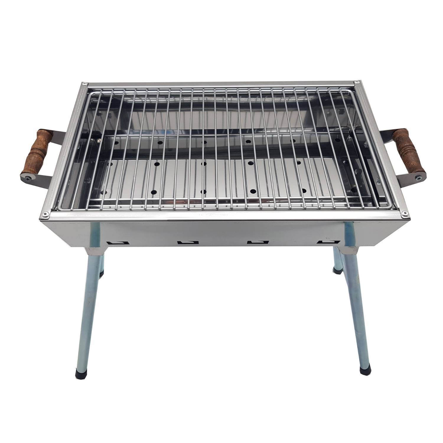 Mangal Grill Riga Edelstahl Campinggrill mit Klappbeinen Anglergrill Festivalgrill