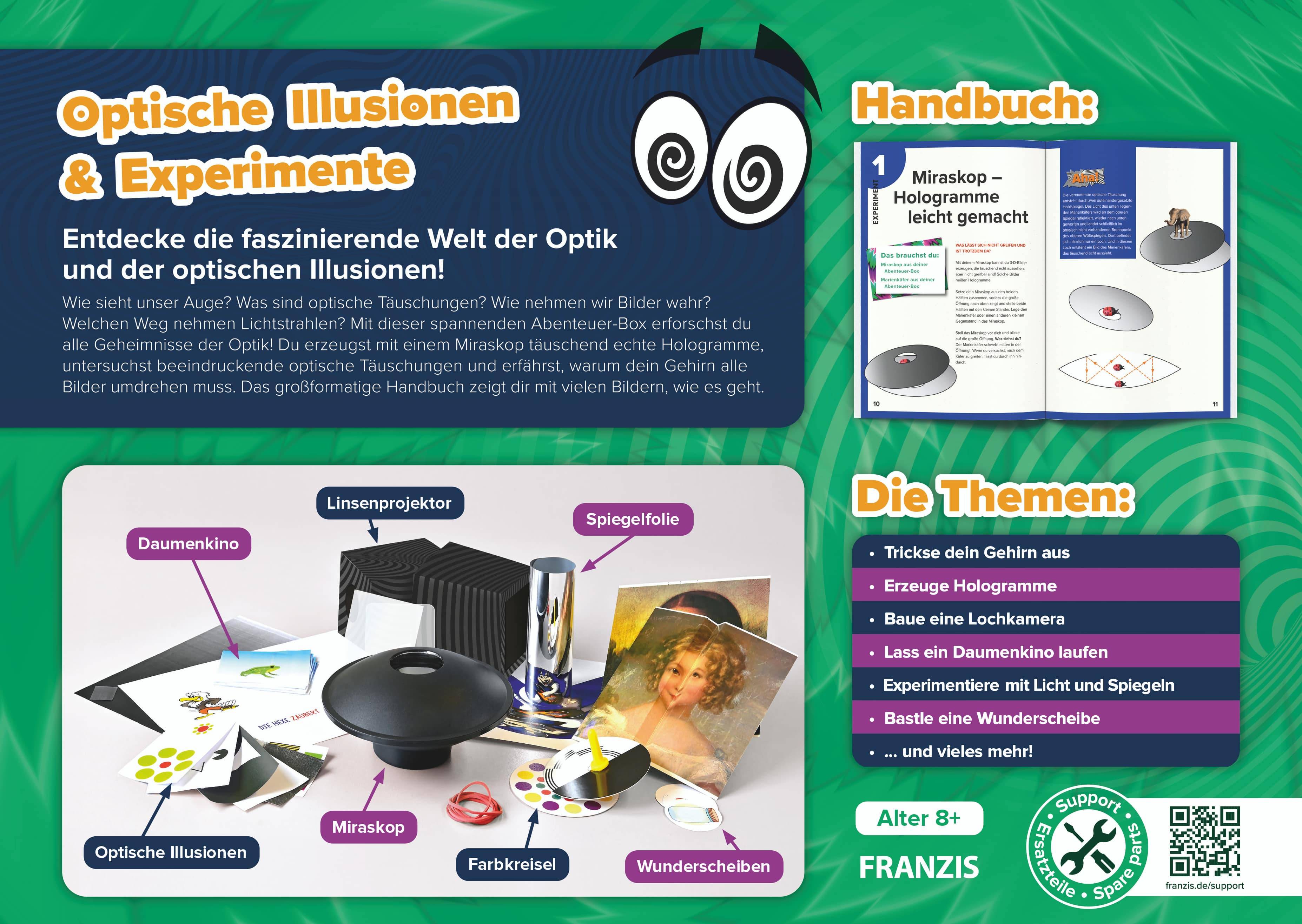 FRANZIS Optische Illusionen und Experimente 67230, Experimentierkasten