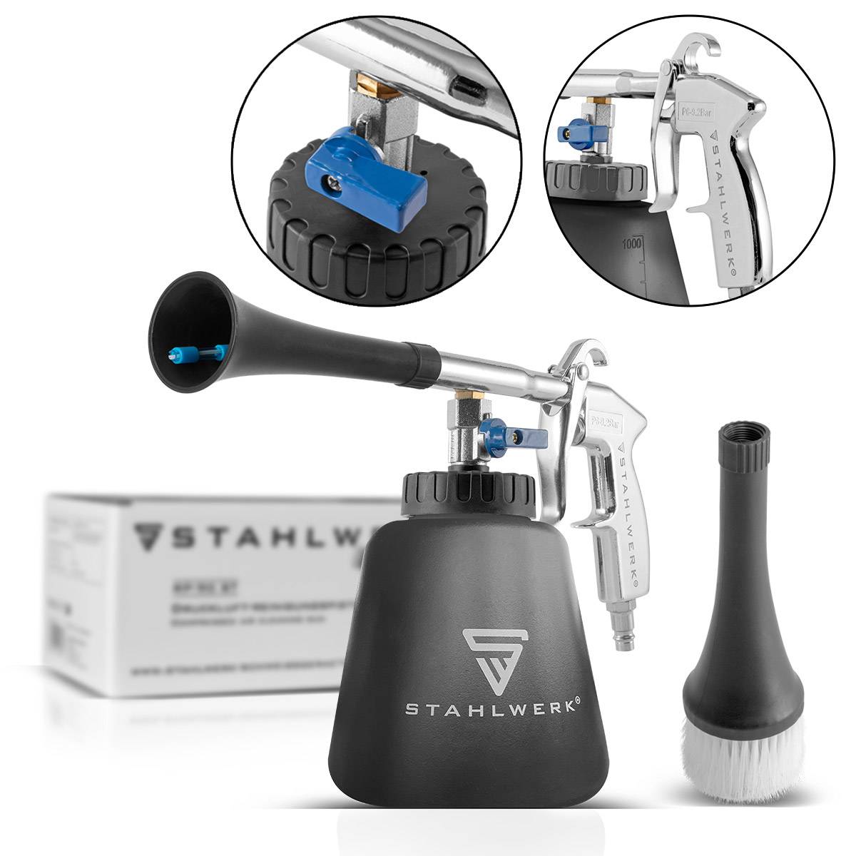 STAHLWERK Druckluft-Reinigungspistole RP-90 ST mit Tornado-Effekt Innenreiniger