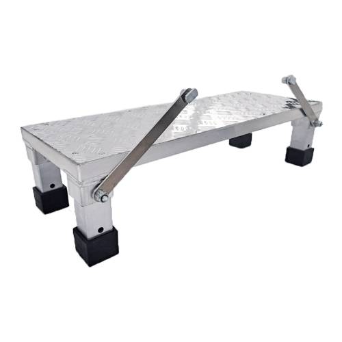 GUIL ECD20 - Modulare Aluminium Zugangstreppe mit abnehmbaren Standfüßen (Stufenmaße: 30,0x80,0cm | Treppenhöhe 20,0cm)