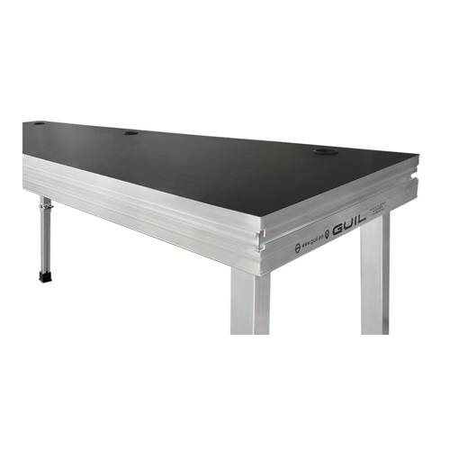 GUIL MDJ-3 - Tontechniker Tisch (150 x 80,0 cm | Belastung max. 300 kg | 3x Kabelzugangslöcher)