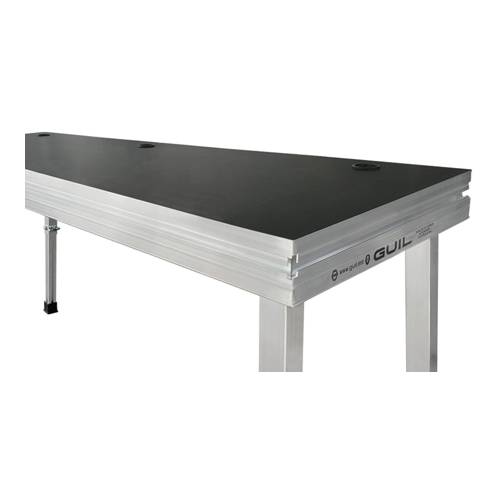 GUIL MDJ-4 - Tontechniker Tisch (200 x 80,0 cm | Belastung max. 300 kg | 3x Kabelzugangslöcher)