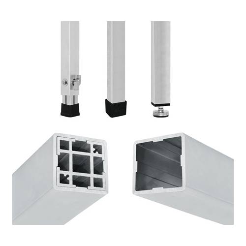 GUIL MDJ-4 - Tontechniker Tisch (200 x 80,0 cm | Belastung max. 300 kg | 3x Kabelzugangslöcher)