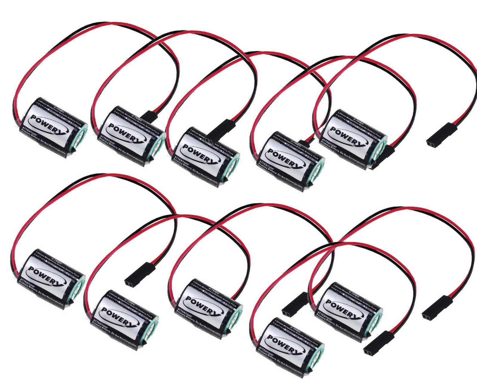 Powery 10x SPS-Lithiumbatterie für Siemens Simatic SL761, 3V, Lithium-Mangandioxid