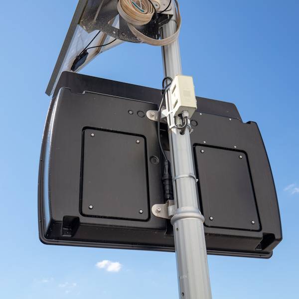 Digitale Solar-LED-Informationstafel EVOCITY, 96 cm x 64 cm