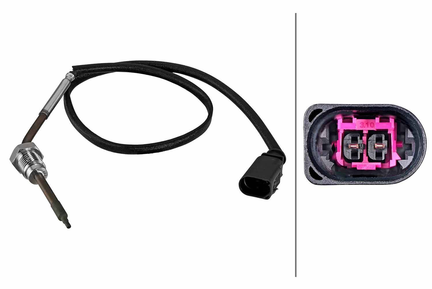 Hella 6PT010376-741 Sensor, Abgastemperatur