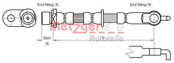 Metzger 4110002 Bremsschlauch