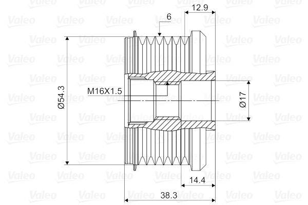 Valeo 588002 Generatorfreilauf