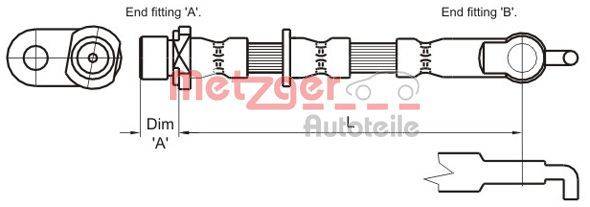 Metzger 4110007 Bremsschlauch