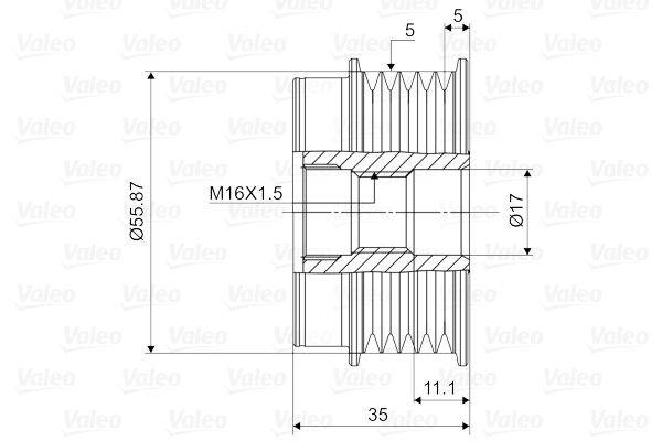 Valeo 588008 Generatorfreilauf
