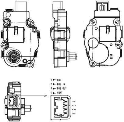 Mahle AA18000P Stellelement, Mischklappe