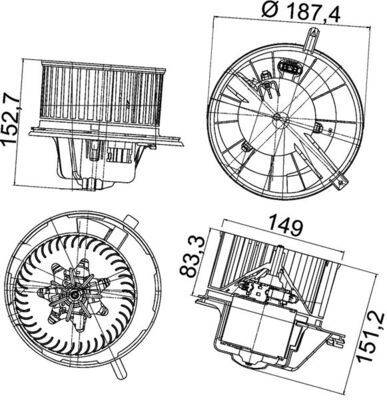 Mahle AB148000P Innenraumgebläse