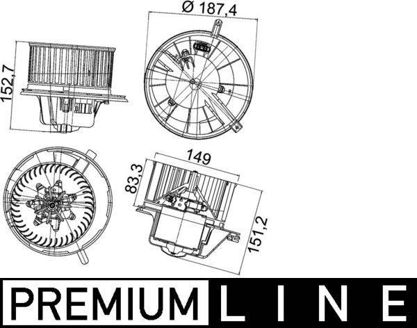 Mahle AB148000P Innenraumgebläse