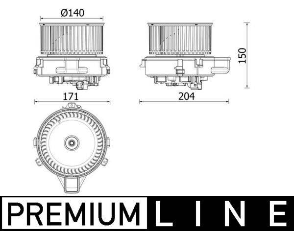 Mahle AB284000P Innenraumgebläse
