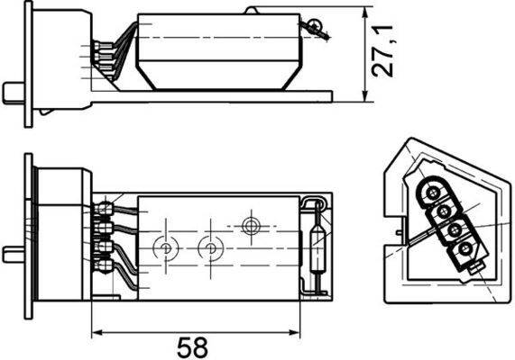Mahle ABR11000P Widerstand, Innenraumgebläse