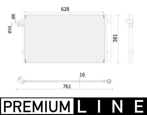 Mahle AC99000P Kondensator, Klimaanlage