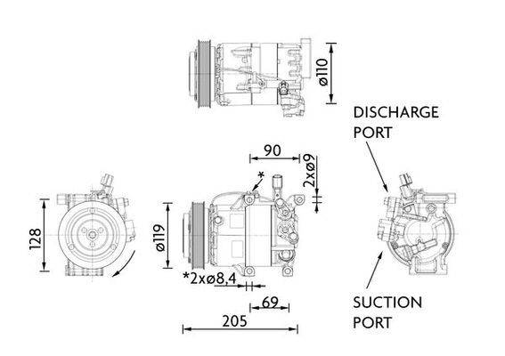 Mahle ACP1459000P Kompressor, Klimaanlage