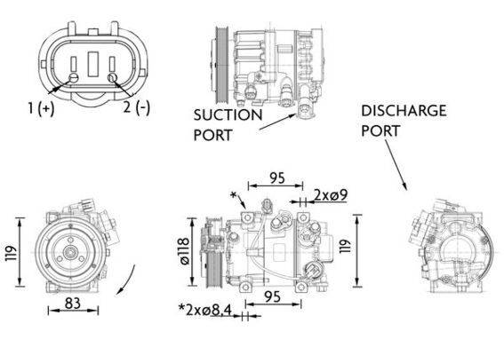 Mahle ACP1466000P Kompressor, Klimaanlage