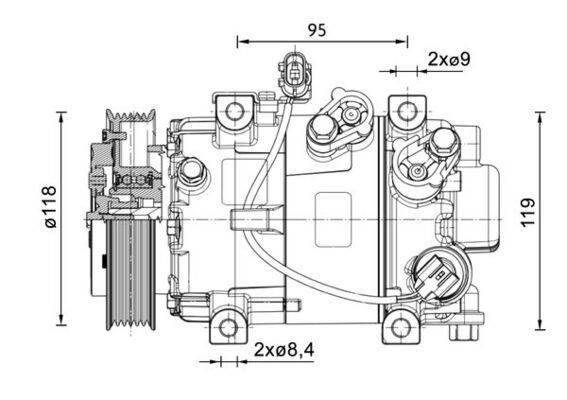 Mahle ACP1466000P Kompressor, Klimaanlage