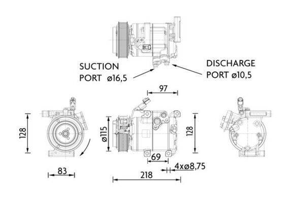 Mahle ACP1467000P Kompressor, Klimaanlage