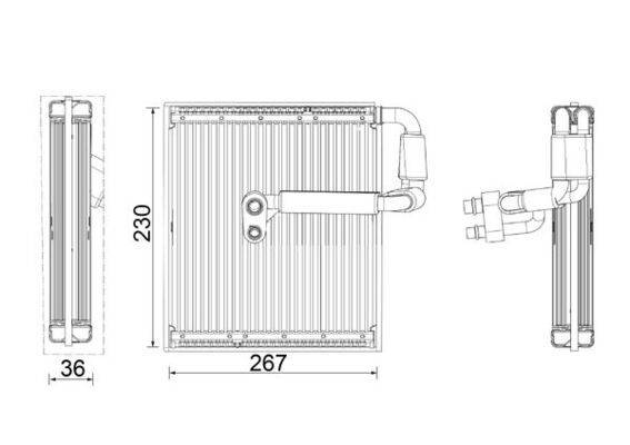 Mahle AE27000P Verdampfer, Klimaanlage