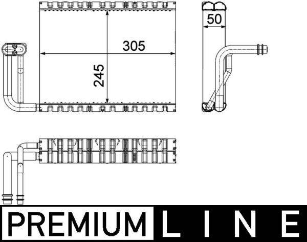 Mahle AE88000P Verdampfer, Klimaanlage