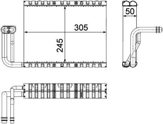 Mahle AE88000P Verdampfer, Klimaanlage