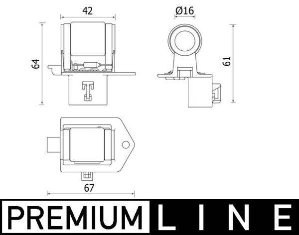 Mahle CFR8000P Vorwiderstand, Elektromotor (Kühlerlüfter)