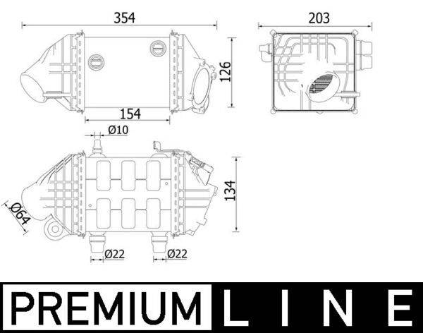 Mahle CI225000P Ladeluftkühler