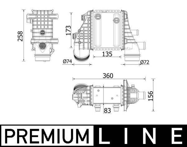 Mahle CI553000P Ladeluftkühler