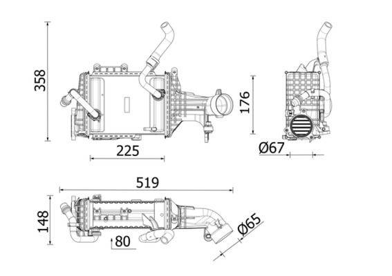 Mahle CI665000P Ladeluftkühler