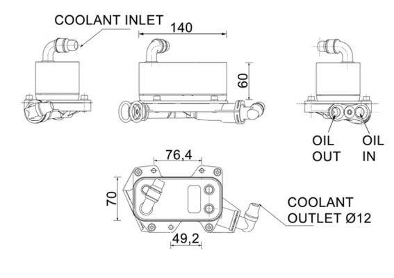 Mahle CLC132000P Ölkühler, Automatikgetriebe