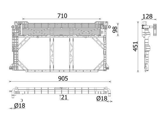 Mahle CR2668000P Kühler, Motorkühlung