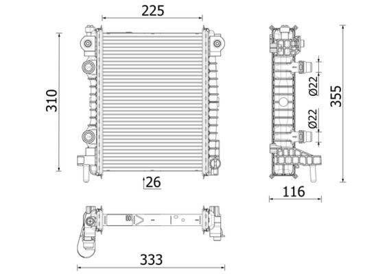 Mahle CR2707000P Kühler, Motorkühlung