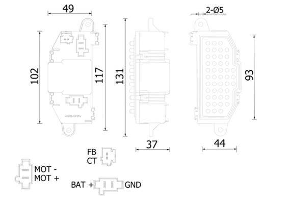 Mahle ABR118000S Regler, Innenraumgebläse