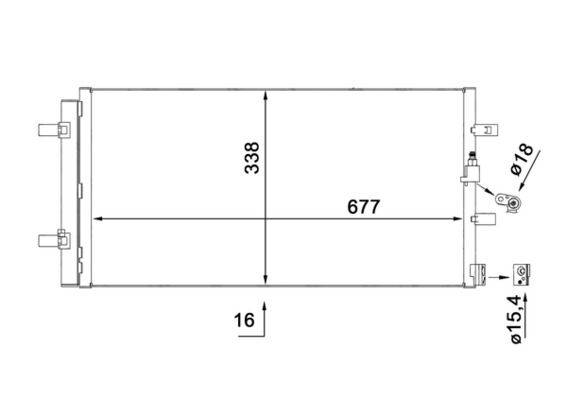 Mahle AC102000S Kondensator, Klimaanlage
