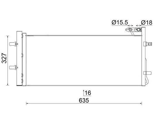 Mahle AC42000S Kondensator, Klimaanlage